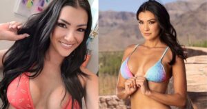 Averey Tressler Shines in a Colorful Bikini for Hooters 40th Anniversary Celebration